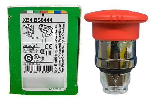 Botão Cogumelo Emergencia 022mm Vm 2nf Xb4bs8444 Schneider Vermelho -