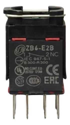Botão De Emergência 16mm Vermelho Xb6as9349b Schneider Vermelho -