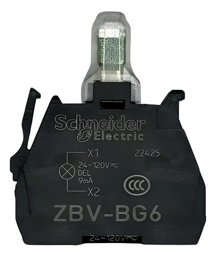 Bloco Luminoso Led Azul 24/120vca/cc Zbvbg6 Schneider Azul 24-120 V (ca/cc)