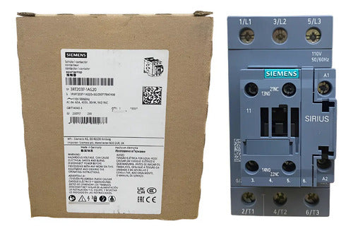 Contator Tripolar 3rt2037-1ag20 110v 65a 30kw Siemens 127v