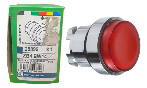 Cabeçote Para Botão Lum Ø22mm Saliente Zb4bw14 Schneider Metal Cromado