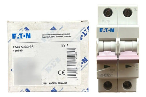 Kit Com 2: Disjuntor Bipolar Faz6-c32/2-sa 32a Siemens