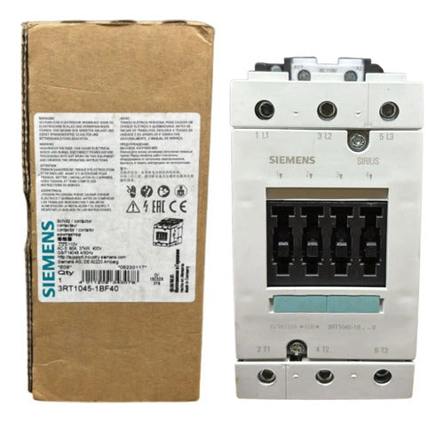 Contator Tripolar 3rt1045-1bf40 Ac-3 80a 110v 37kw Siemens 127v