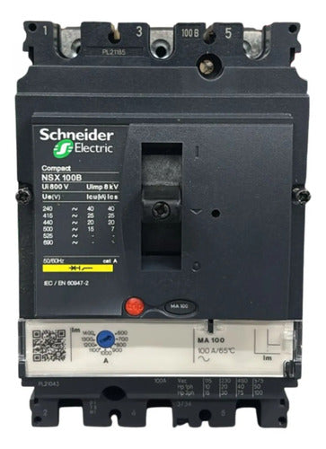 Disjuntor Tripolar 100a Nsx100b-ma100 Schneider