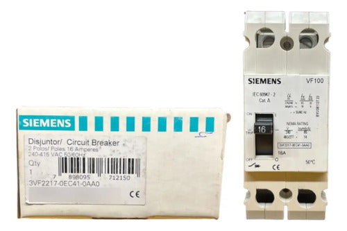 Disjuntor 3vf2217-0ec41-0aa0 Bip.olar 16a Siemens