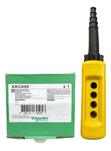 Botoeira Pendente Plastica 4 Furos Xaca04 Schneider Amarela