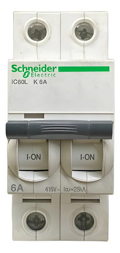 Disjuntor Acti9 Ic60l 2p Curva K 6a 440v A9f95206 Schneider 440v 50 60 Hz