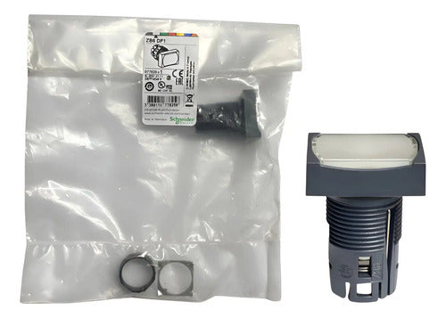 Kit Com 2: Cabecote P/ Botao 16mm Luminoso Zb6df1 Schneider Branco 0