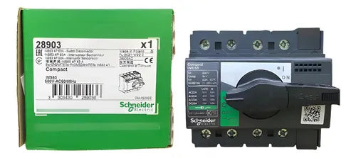 Interruptor Seccionador Ins63a Tetrapolar 28903 Schneider Preto