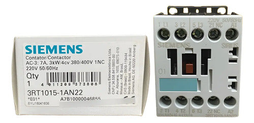Contator 3rt1015-1an22 7a 220v Siemens 220v
