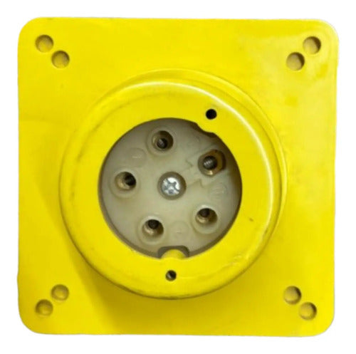 Tomada S5044w 3p+t+n 16a 4h Ip67 Amarelo Steck Amarelo