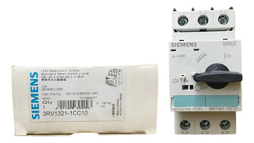 Disjuntor Motor 3rv1321-1cc10 2,5a Siemens - 50/60hz