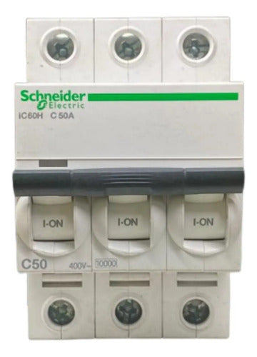 Disjuntor Acti9 Ic60h 3p Curva C 50a 440v A9f84350 Schneider