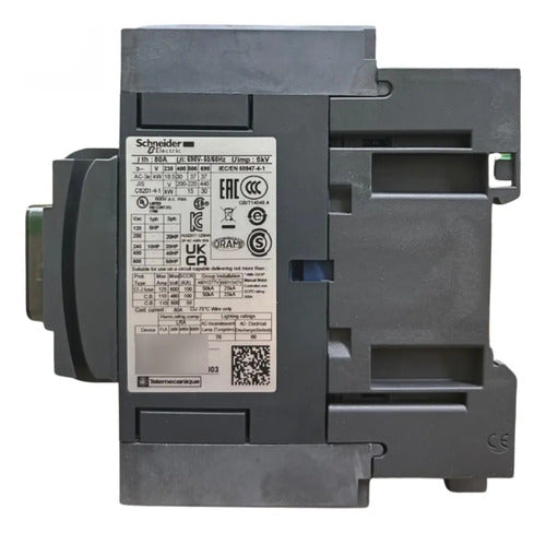 Contator Tesys 3p Ac-3 120vca 1na+1nf Lc1d65ag7 Schneider 120v