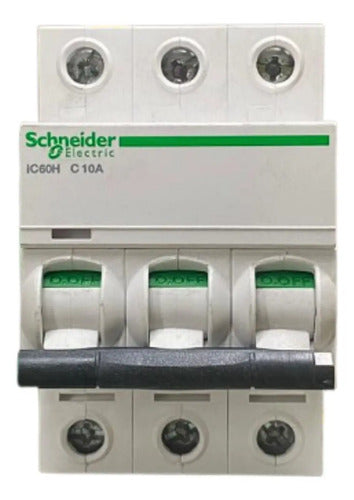Disjuntor Acti9 Ic60h 3p Curva C 10a 15ka A9f84310 Schneider