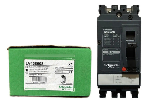 Disjuntor Nsx100m Dc 63a Bipolar Lv438608 Schneider