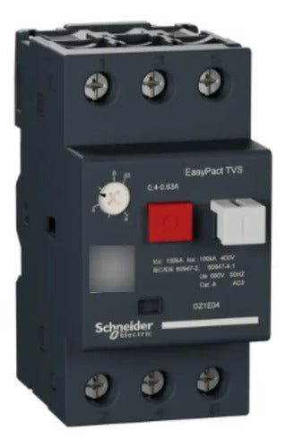 Disjuntor Termomag 0.4-0.63a Botao Impulsao Gz1e04 Schneider 690v 50 60 Hz