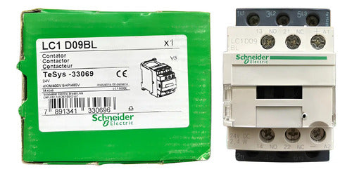 Contator Tesys 3p 9a Ac-3 24vcc 1na+1nf Lc1d09bl Schneider 24v
