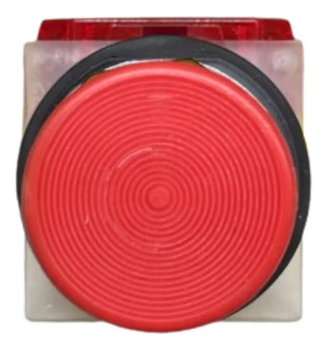 Botão 30mm Metálico 9001kr24rh6 Vermelho Schneider Vermelho -