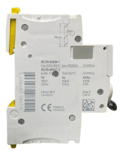 Disjuntor Acti9 Ic60l 1p Curva C 6a 230v A9f94106 Schneider 230 V 50 60 Hz