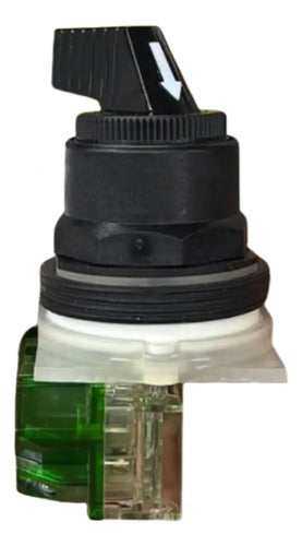 Comutador 30mm 2 Posições 1na 9001ks34fbh5 Schneider Metálico/ Verde 1na