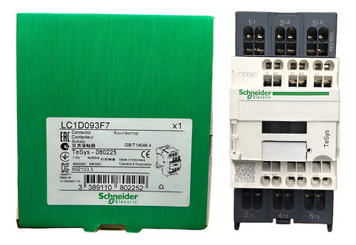 Contator Tripolar 9a 110vca 1na+1nf Ac-3 Lc1d093f7 Schneider 110vca