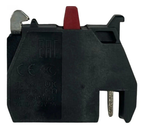 Kit Com 2 Peças: Bloco De Contato 1nf Zbe1024 Schneider Preto C/ Vermelho 1nf