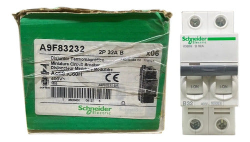 Disjuntor Acti9 Ic60h 2p Curva B 32a 440v A9f83232 Schneider