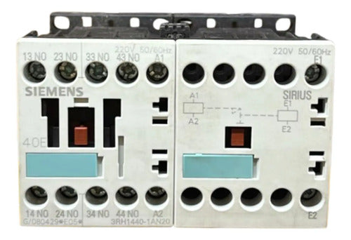 Relé De Contator 4p 4na 220v 3rh1440-1an20 Siemens 220 Vca