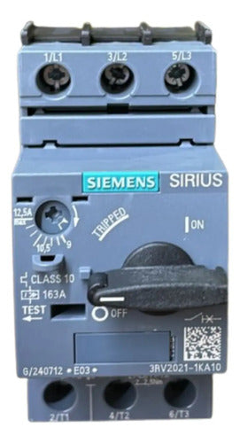 Disjuntor Motor 3rv2021-1ka10 9,0-12,5a Siemens Não Informado 50/60hz