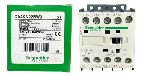 Contator Auxiliar Tesys Ca4kn22bw3 Schneider 24vcc