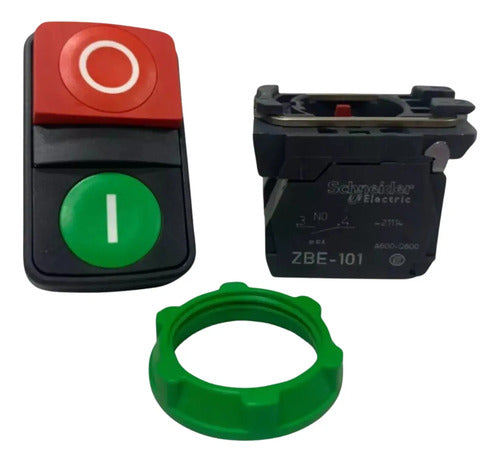 Kit Com 30: Botão 22mm Verde/vermelho Xb5al73415 Schneider Verde E Vermelho Não Se Aplica