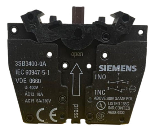 Botao De Pressao Vermelho 1na+1nf 3sb3601-0aa21 Siemens Vermelho -