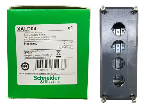 Botoeira De Comando 22mm 4 Furos Cinza Xald04 Schneider Cinza