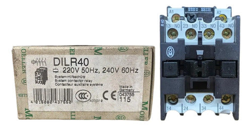 Kit Com 2 Peças: Contator Auxiliar Dilr40 4na 220v Moeller