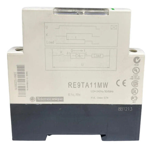 Rele Temporizador 0,1-10s 24/240vcc Re9ta11mw Schneider 240vcc