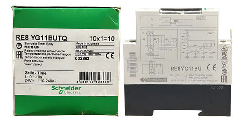 Rele Temporizador 1naf 0,1-10s 24vca/c-110/240v Re8yg11bu !!