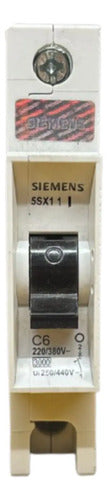 Kit Com 3 Peças: Disjuntor 1p 6a Curva C 5sx1106-7 Siemens