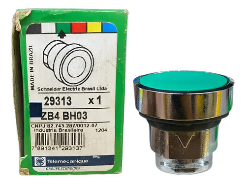 Kit Com 3: Cabeçote Para Botao 22mm Verde Zb4bh03 Schneider Verde