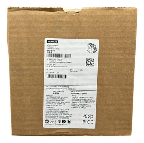 Contator Tripolar 3rt2045-1nb30 80a 1naf 20-33va/cc Siemens 20/33v