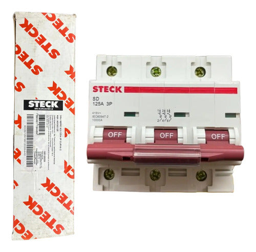 Disjuntor Tripolar Sdd3c125 125a Curva C Steck
