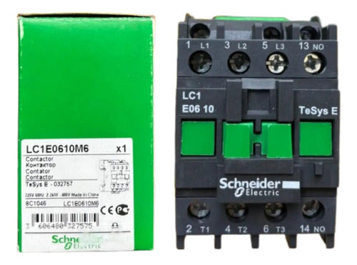 Contator Tripolar 6a Lc1e0610m6 220 Vca 3na Schneider 220v
