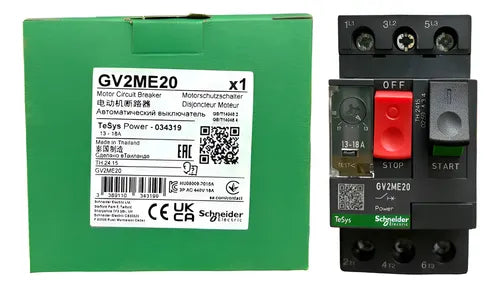 Disjuntor Motor Termomagnético 13-18a Gv2me20 Schneider 690v 50-60 Hz