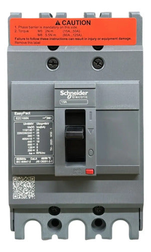 Disjuntor 3p 15a Ezc100n Ezc100n3015 Schneider