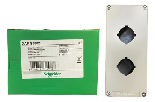 Botoeira Metalica Cinza 30mm 2 Furos Xapg3802 Schneider Cinza