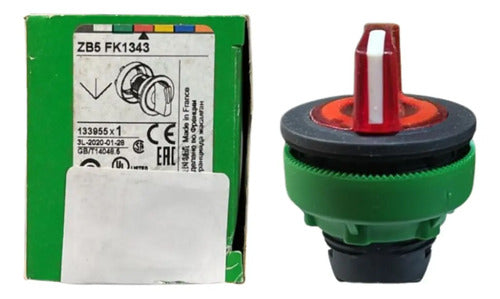 Cabeçote Para Chave Comutadora Faceada Zb5fk1343 Schneider Vermelho 0