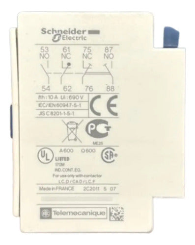 Bloco De Contato Auxiliar Tesys 2na 2nf Ladc22 Schneider 690v