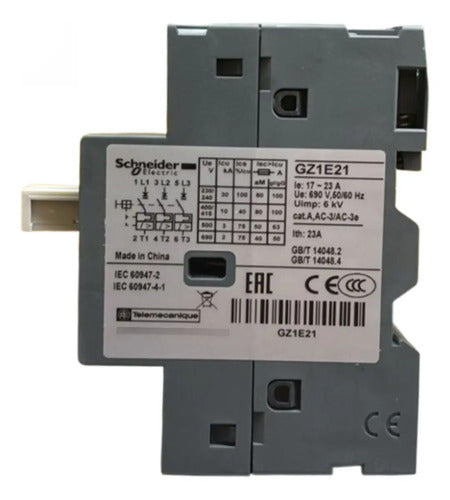Disjuntor Motor Termomagnético 17-23a Gz1e21 Schneider 690v 50/60 Hz