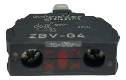 Bloco Contato Luminoso Led Vermelho 110vca Zbvg4 Schneider Vermelho 110vca