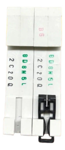 Disjuntor Bipolar Faz6-c2/2-sa 2a 6ka Eaton